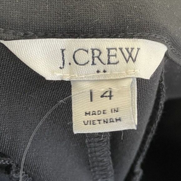 J.CREW Ponte Pants Women 14 Crop Flare NEW Black Stretch BY574 - Picture 12 of 16